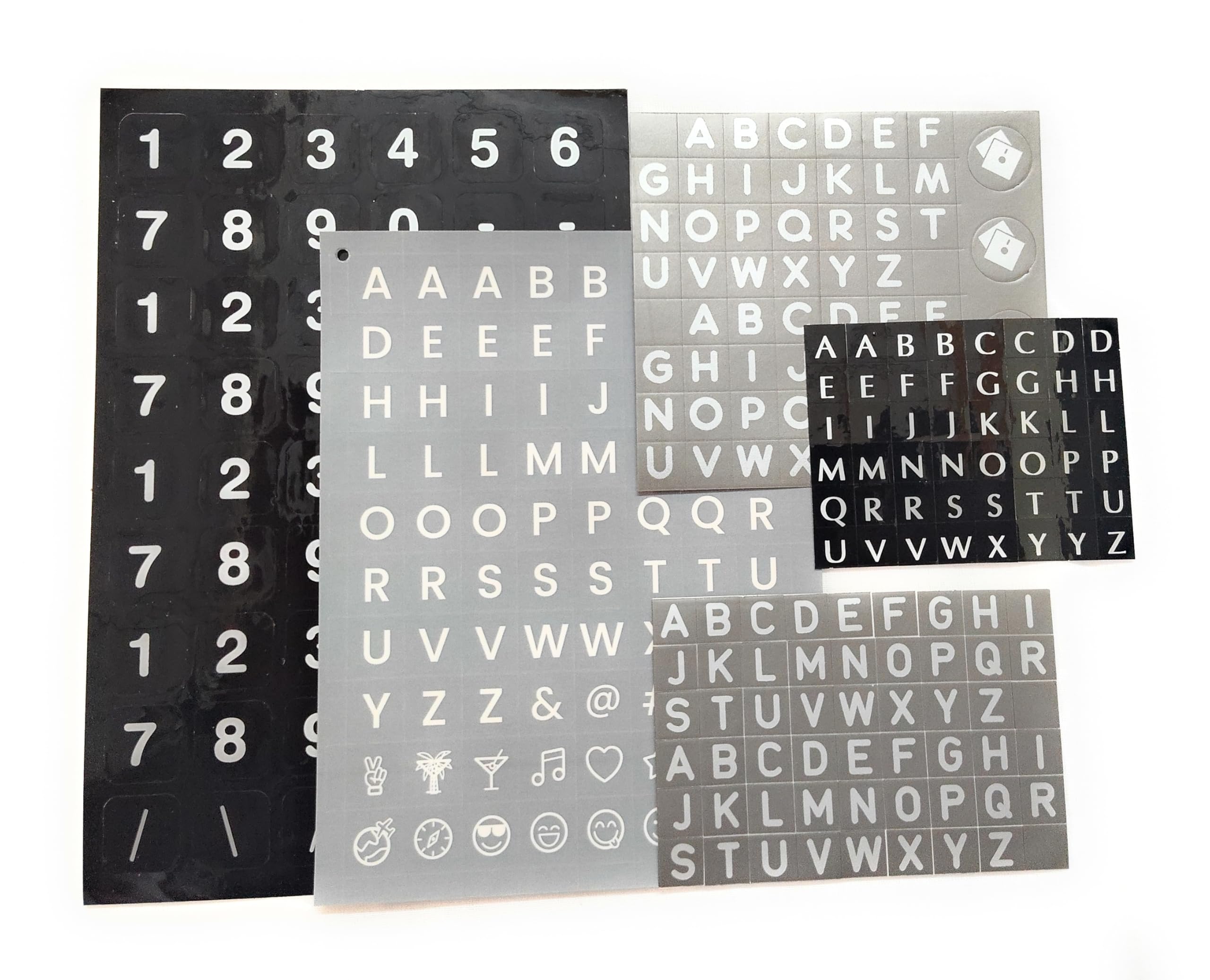 ADD GEAR Alphabets&Numbers Name-Initial Vinyl Self-Adhesive